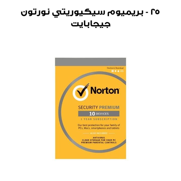 NORTON SECURITY PREMIUM - 25GB 1U/10D/1Y PTR QA