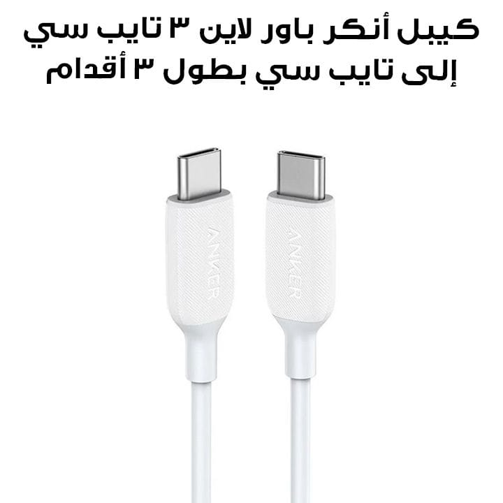 Anker PowerLine III USB-C to USB-C Cable 3FT - White | A8852H21