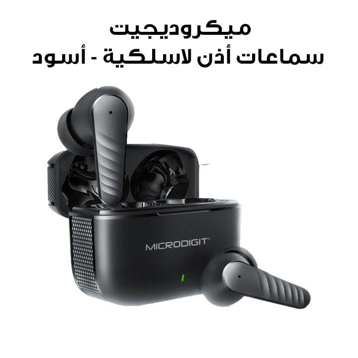 Microdigit Wireless Earbuds - Black | DEP380