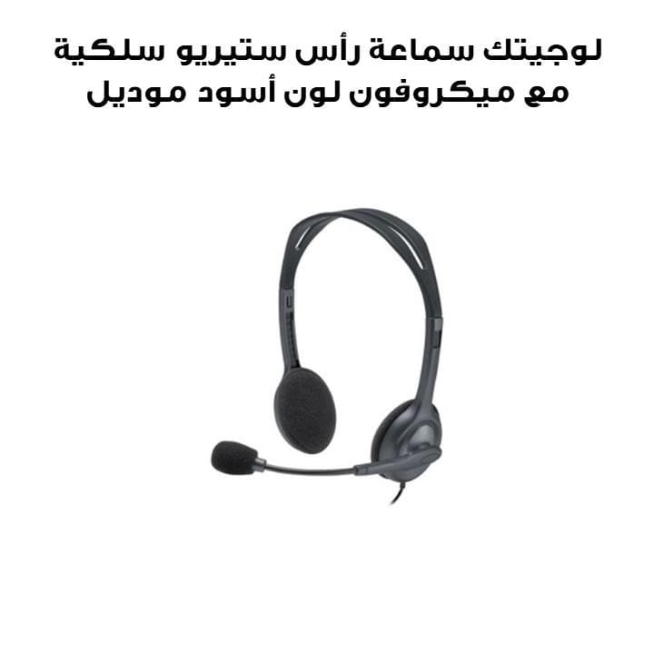 Logitech H111 Stereo Wired Headset with Microphone Black