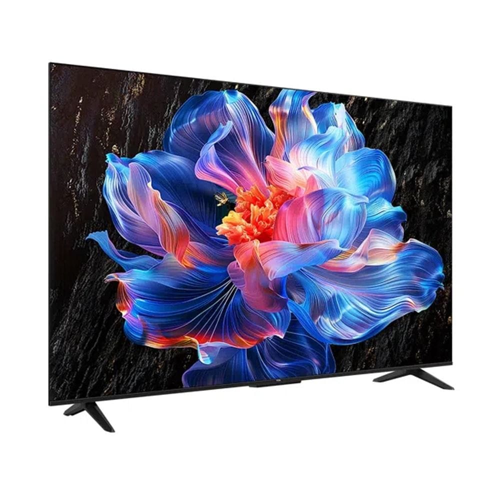 تلفزيون TCL بدقة 4K HDR مقاس 55 بوصة، معالج AiPQ، تصميم معدني بدون حواف، صوت Dolby غامر، تأخير إدخال منخفض واستجابة سريعة – أسود – 55P6K