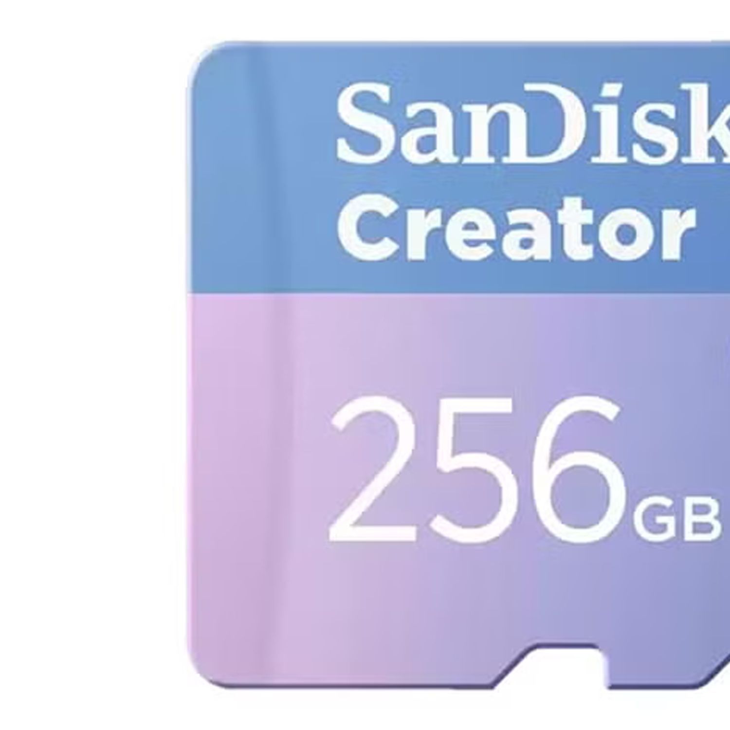سانديسك كرييتور microSD سعة 256 جيجابايت مع محول، بسرعة قراءة تصل إلى 190 ميجابايت/ثانية، أزرق
