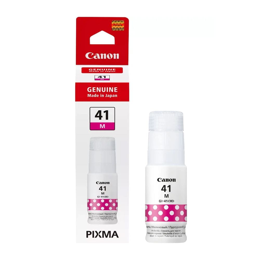 Canon GI-41 Magenta Ink Bottle, Genuine Canon Ink, 7700-Page Yield, 70ml Refill Bottle & PIXMA MegaTank Printer Compatibility | Magenta - 4549292169782