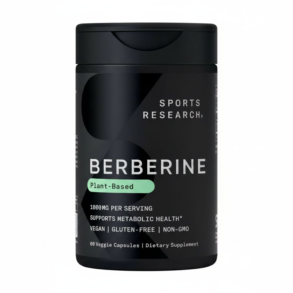 Sports Research Vegan Berberine 1000mg - Herbal Metabolic Support Supplement
