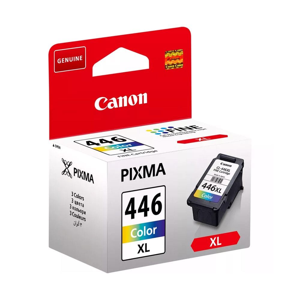 Canon CL-446XL Color Ink Cartridge, Genuine Canon Ink, High Yield 300 Pages, Cyan Magenta Yellow Tri-Color Printing & PIXMA Compatibility | 4960999974477