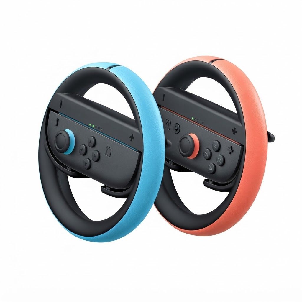 Nintendo Joy-Con 2 Wheel Pair, Ergonomic Steering Wheel Grips, Magnetic Joy-Con 2 Attachment, Racing Game Accessory Set | 45496321383