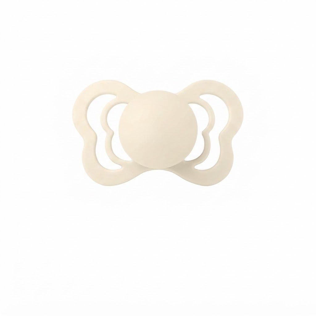 BIBS Pacifier Couture Size 1 0-6 Months 2 Pack, Soothing Natural Latex Nipple, Anatomical Shape, Lightweight And Breathable Design - Haze/Blossom