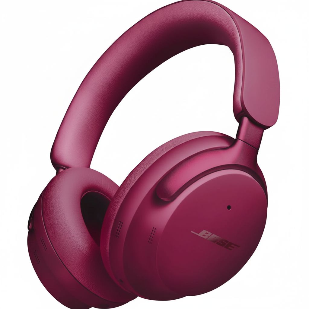 Bose QuietComfort Ultra Wireless Over-Ear Headphones, Noise Cancelling, Spatial Audio, Bluetooth, Up to 24-Hour Battery Life - Deep Plum