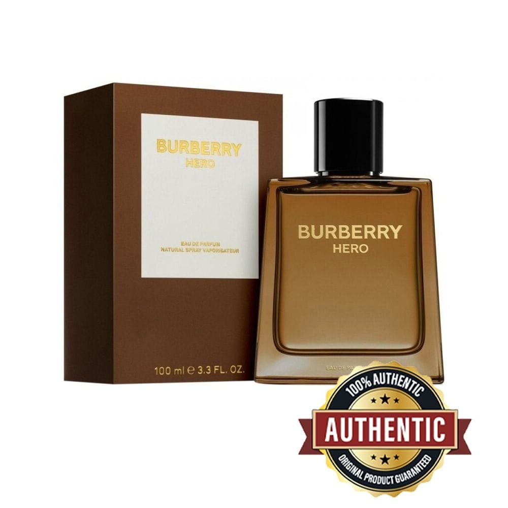 Burberry Hero Eau de Parfum for Men, Woody Spicy Fragrance with Notes of Pine Needles, Benzoin, Incense, and Cedarwood, Long Lasting Scent, 100ml Bottle, 3614228838016