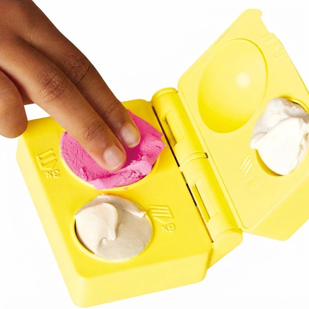Play-Doh Super Slice Cake Playset with Toy Oven, 11 Modeling Compound Cans, Spinning Cake Action  3 Years and Up