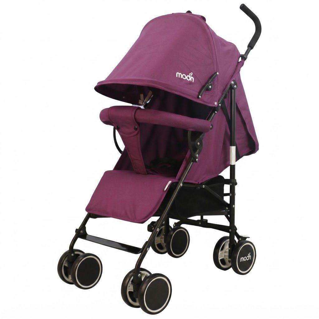 The Moon Brand Neo Plus Lightweight Umbrella Stroller, Compact Fold, Multi-Position Recline, Up to 18 kg, 0 Months+, 5-Point Safety Belt | Purple