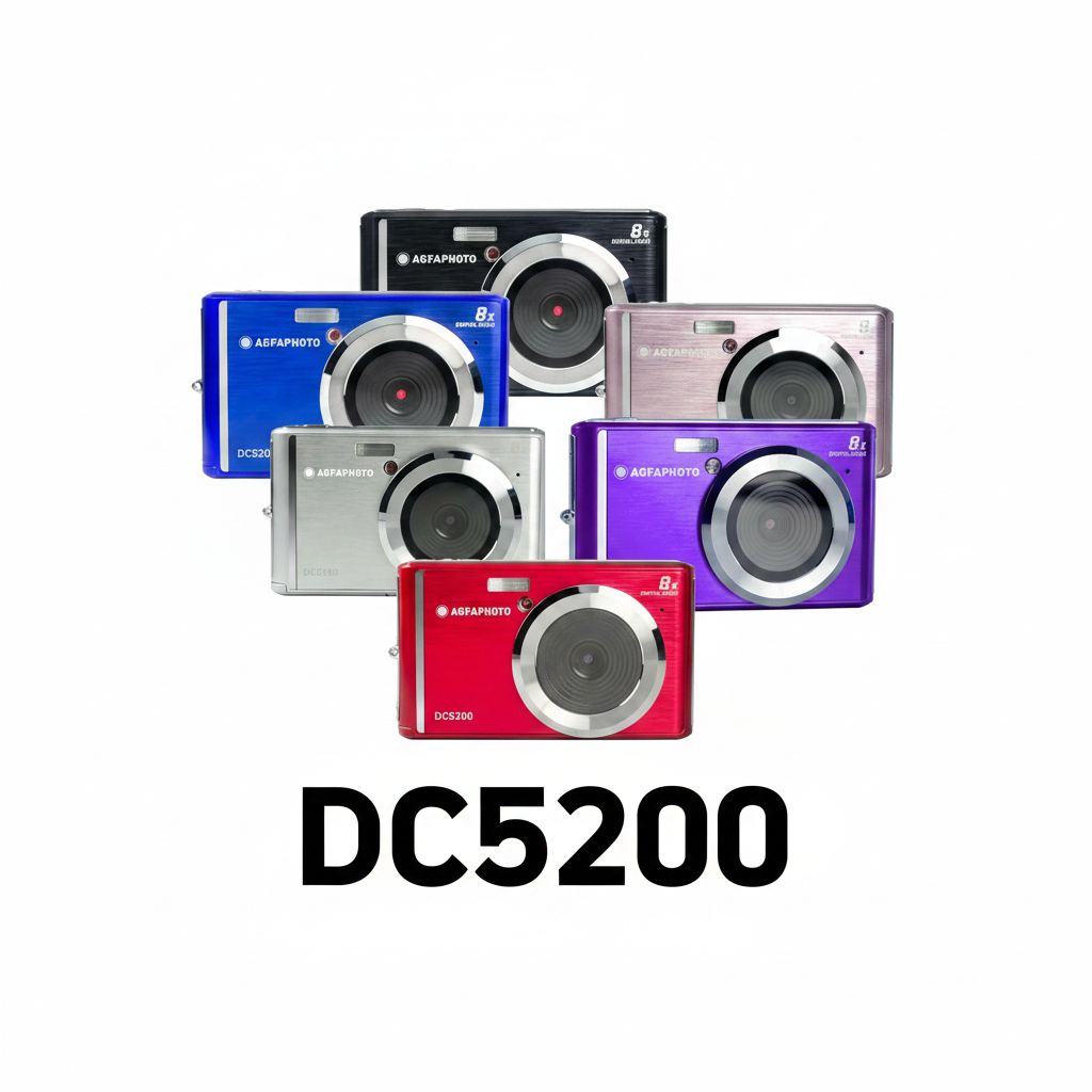 AgfaPhoto Realishot DC5200 Digital Camera 21MP, 8X Zoom, 720p Video, Compact Design for Travel and Events - Black