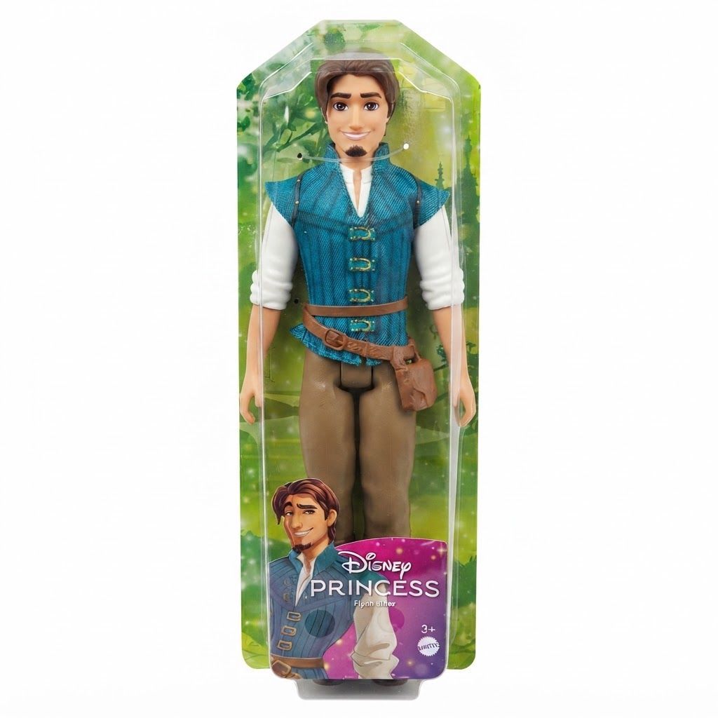 Disney Princess Flynn Rider Fashion Doll, Posable Tangled Character Toy with Signature Outfit, Kids Doll, White