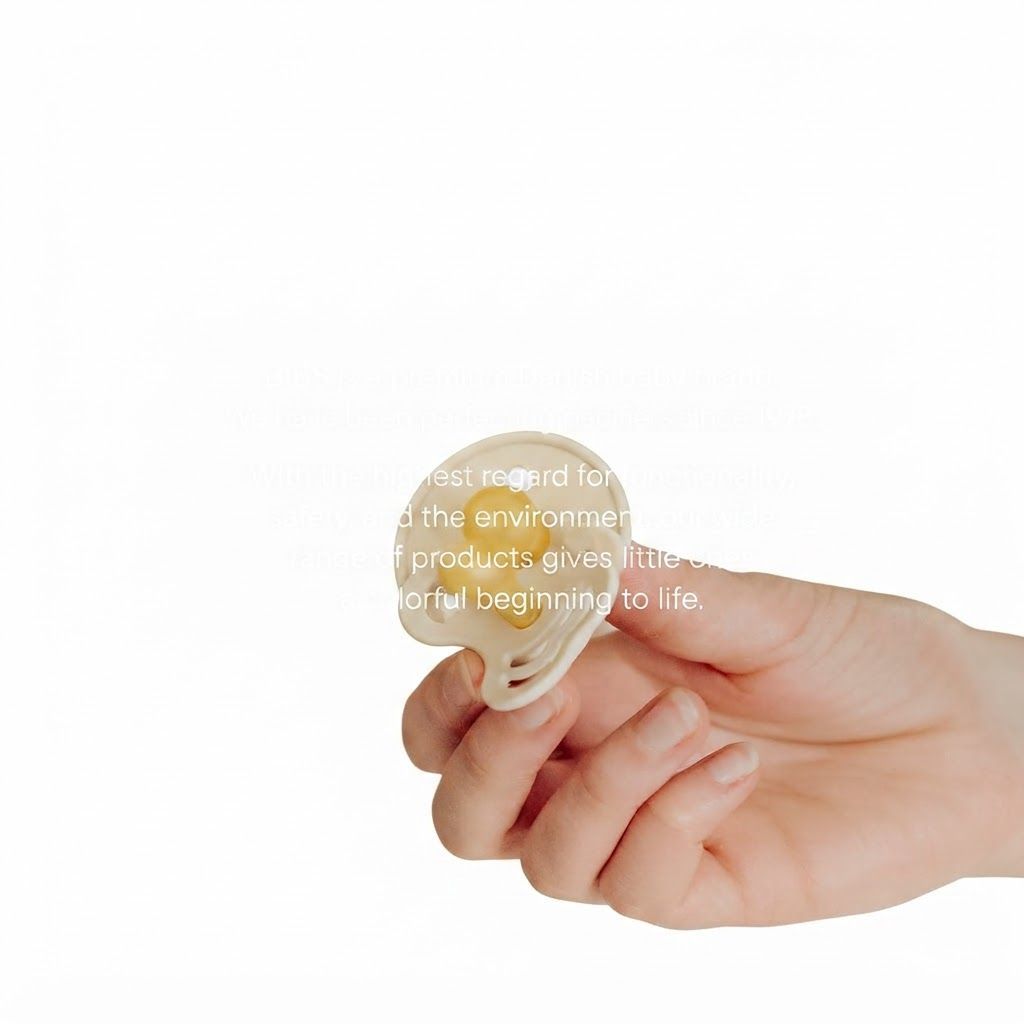 BIBS Supreme Silicone Symmetrical Pacifier Size 2 6+ Months 2 Pack, Safe Food Grade Material, BPA-Free, Flexible And Durable Design - Ivory/Sage