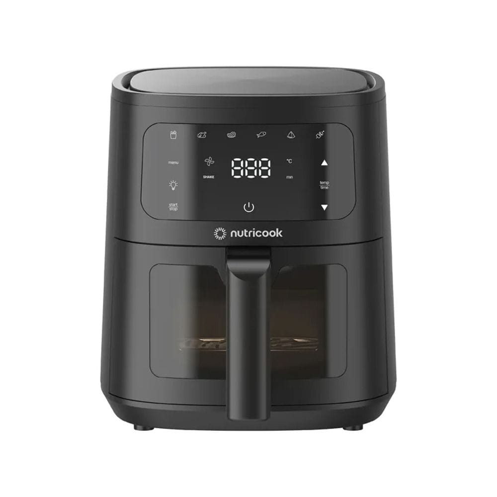Nutricook Air Fryer 4.5L, Rapid Air Technology, Digital Touchscreen Controls, 8 Preset Cooking Programs & Non-Stick Basket | Black - NC-AFE150D