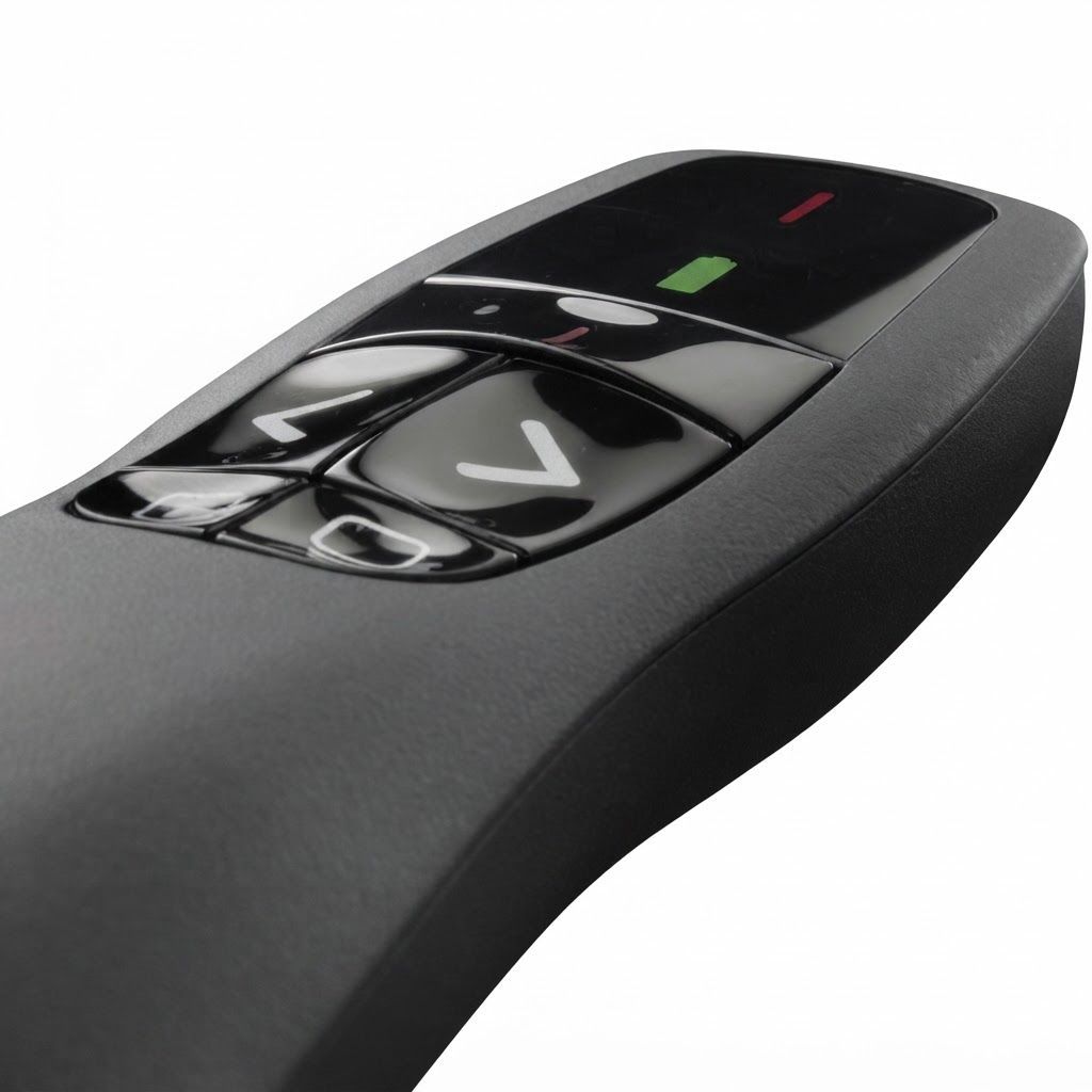 Logitech R400 Wireless Presentation Remote with Red Laser Pointer, Intuitive Slideshow Controls Compatible with PC