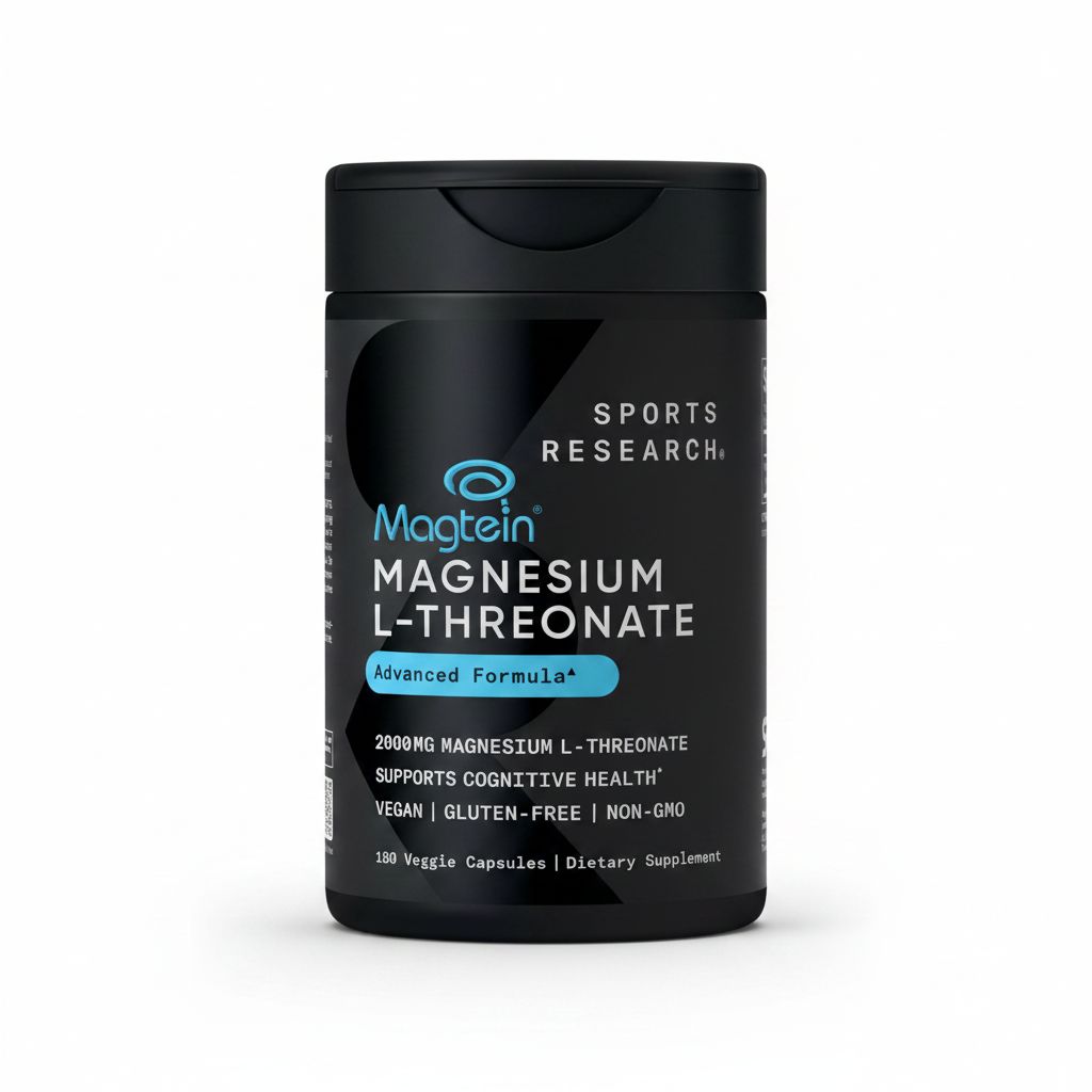 Sports Research Magtein Magnesium L-Threonate Capsules for Enhanced Brain Health