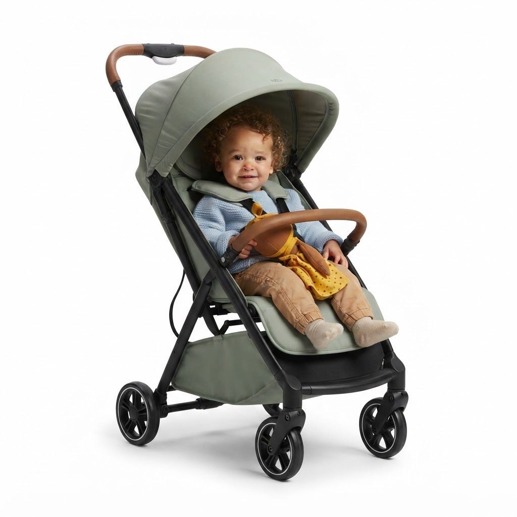 Hauck Travel N Care Plus Baby Buggy - Lightweight Stroller with One-Hand Fold, Reclining Seat, UV 50+ Protection, Weighs Just 7.2kg, Built for Comfort and Convenience on the Go