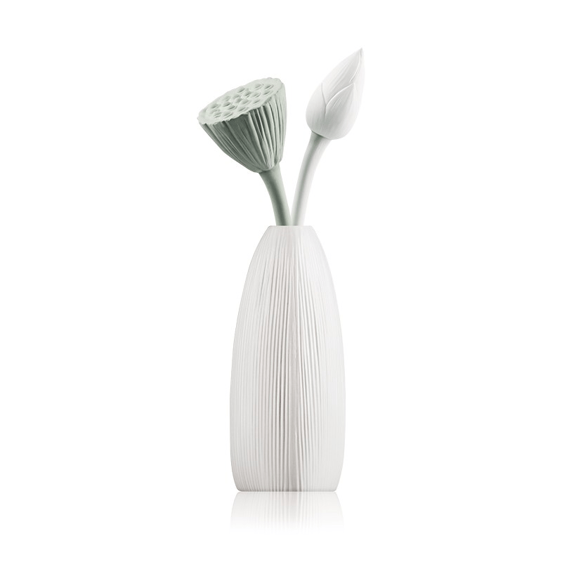 Chando Aroma Porcelain Diffuser Lotus Purity, White Tide Fragrance, Decorative Porcelain Design for Rooms up to 12sqm - 200ml