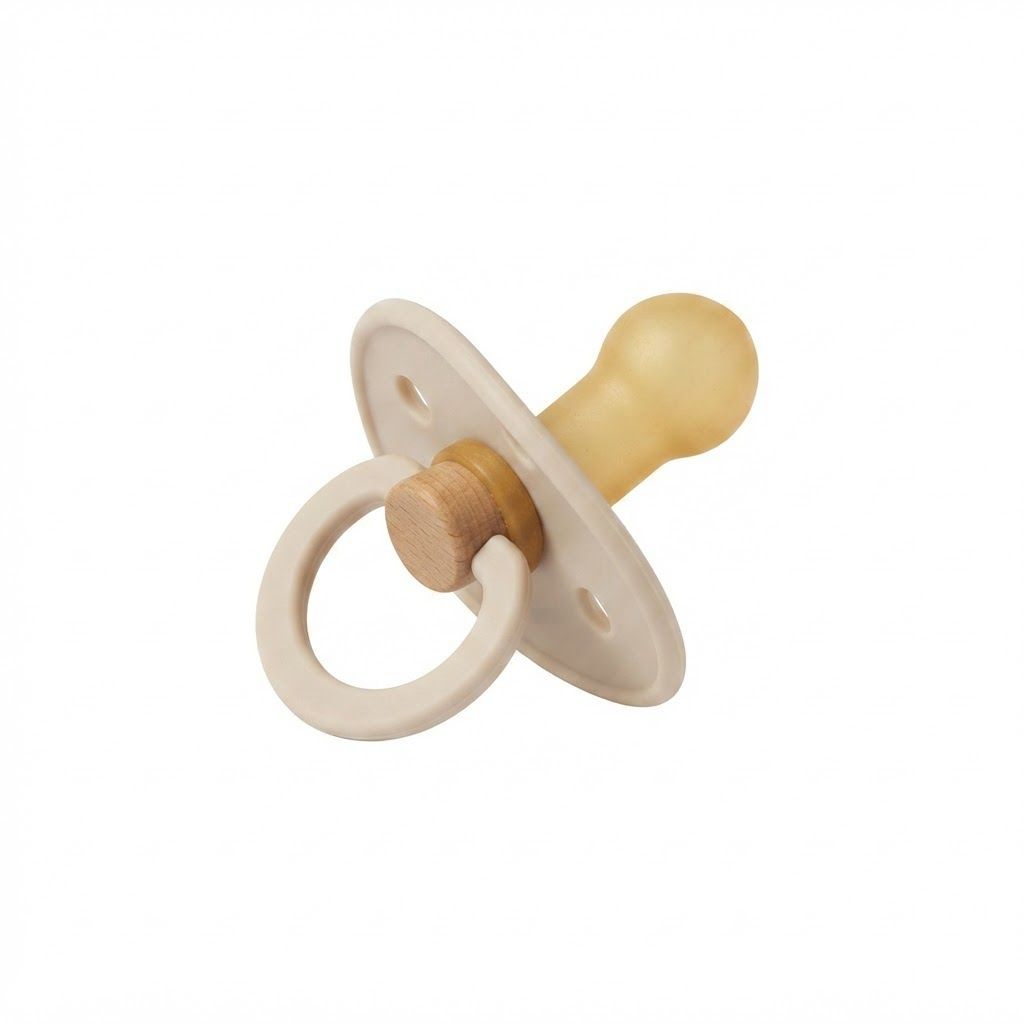 BIBS Boheme Pacifiers Size 1 0+ Months 2 Pack, Natural Rubber Latex Nipple, Seamless Feeding Transition, Gentle Shield Design - Cloud/Blush