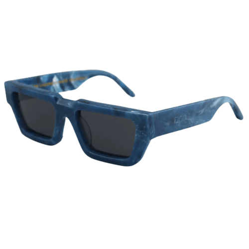 Doppe Sama Ocean Blue Sunglasses, Ocean Blue Acetate Frame, UV400 Protection Lenses, Unisex Designer Eyewear