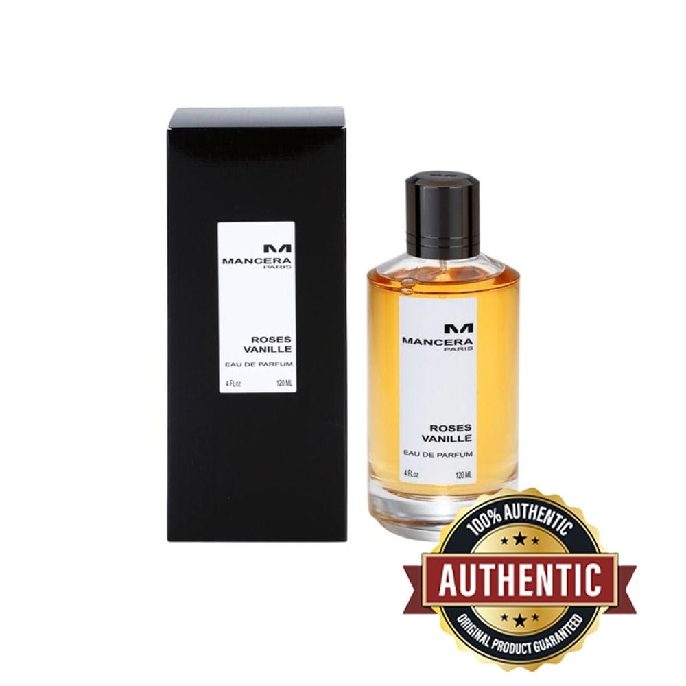 Mancera Roses Vanille Eau de Parfum Unisex, Floral Gourmand Fragrance with Rose, Vanilla, White Musk & Cedarwood - 120ml