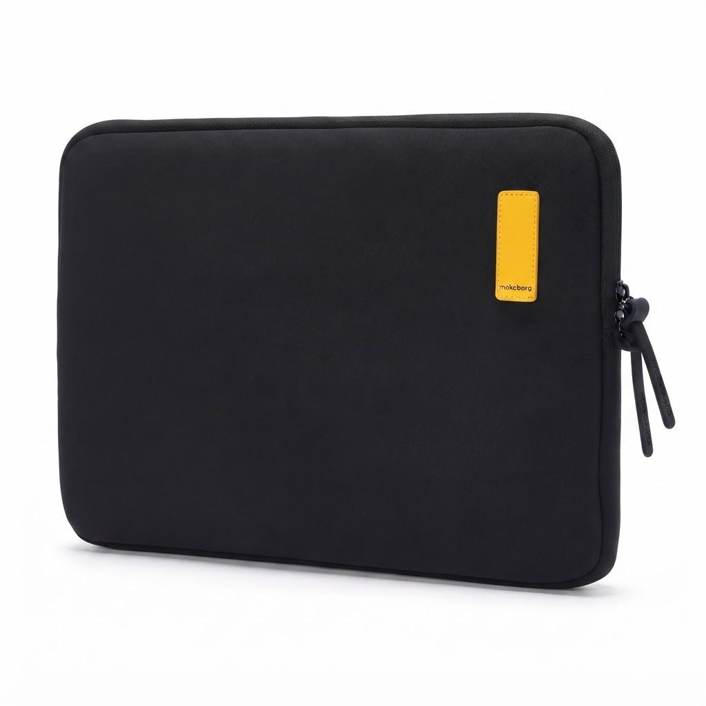Mokobara Aisle Laptop Sleeve, 15.6 Inch MacBook & Laptop Case, Aerology Nylon, Lightweight | Black