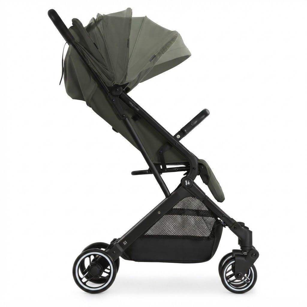 Hauck Travel N Care Compact Stroller, Lightweight 6.9kg Travel Buggy, One-Hand Fold, UV 50+ Protection, Ideal for City Streets and Family Vacations |  Dark Olive