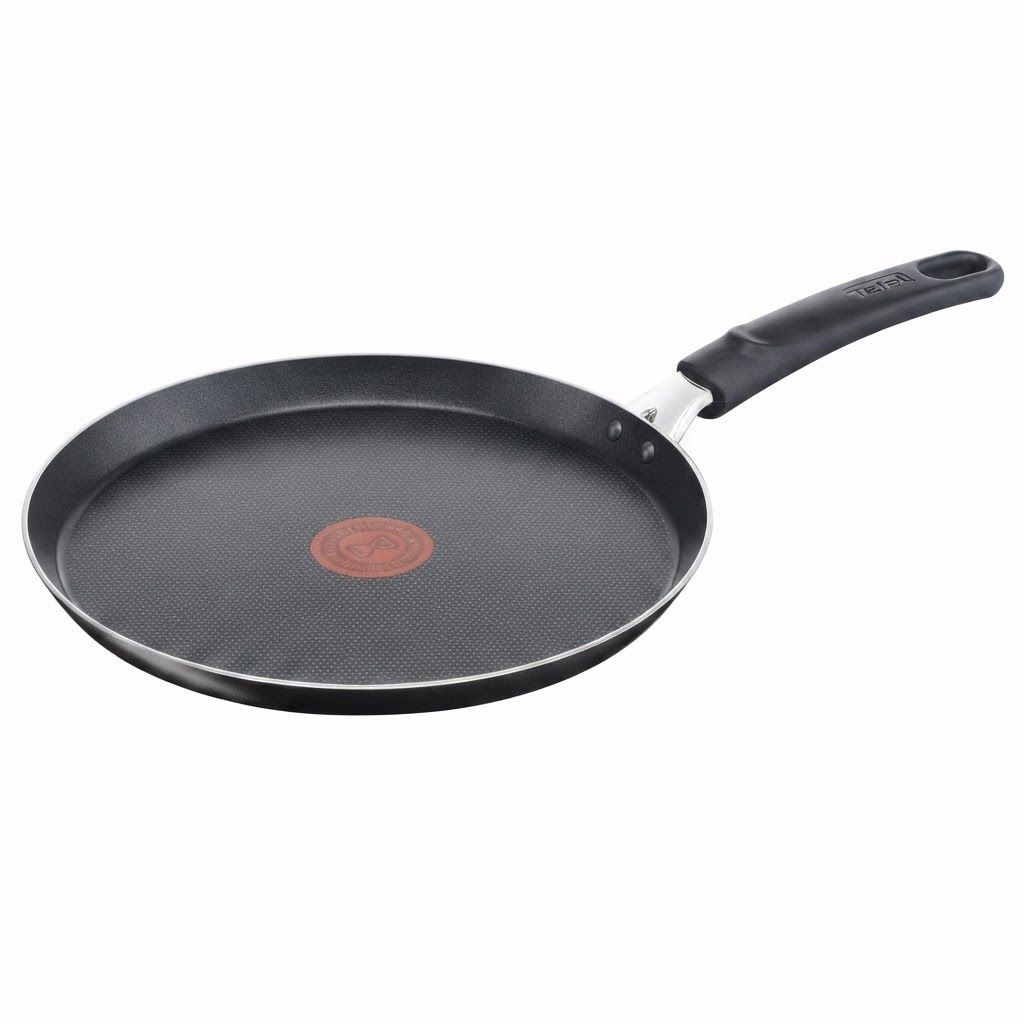 Tefal Easy Cook & Clean 25cm Pancake Pan, Titanium Non-Stick Coating, Thermo-Signal Heat Indicator, Even Heat Distribution | Black - B5541002