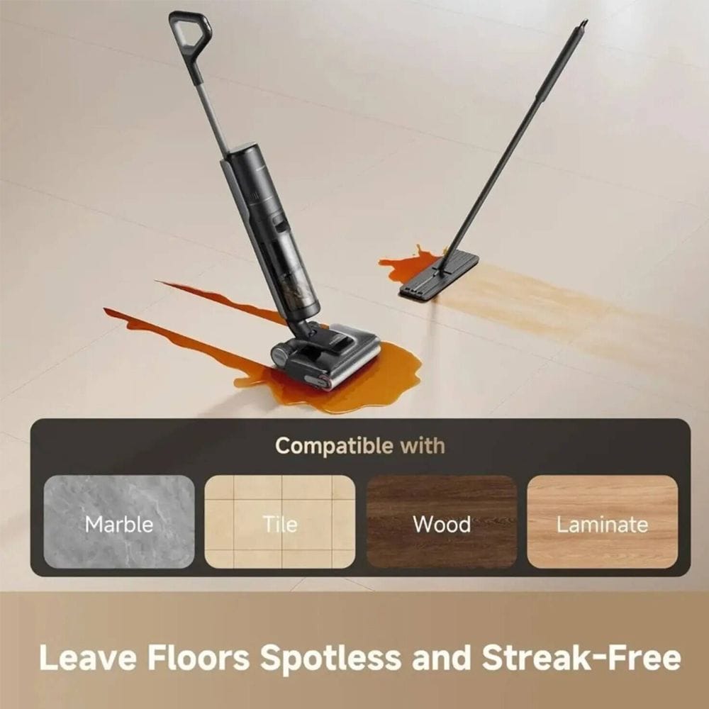 Dreame H60 GT Wet & Dry Vacuum Cleaner, 21kPa Suction, 180° Lie-Flat Cleaning, 90°C Self-Cleaning & Edge-to-Edge Cleaning | HHR43A