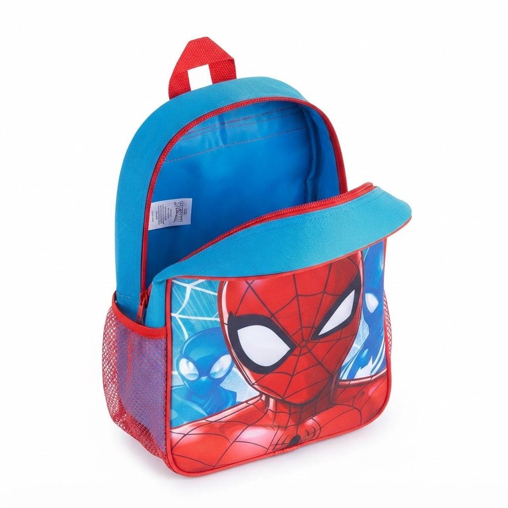 Marvel Spiderman Backpack for Boys - Kids School Bag for Nursery and Preschool, Vibrant Red Spider-M