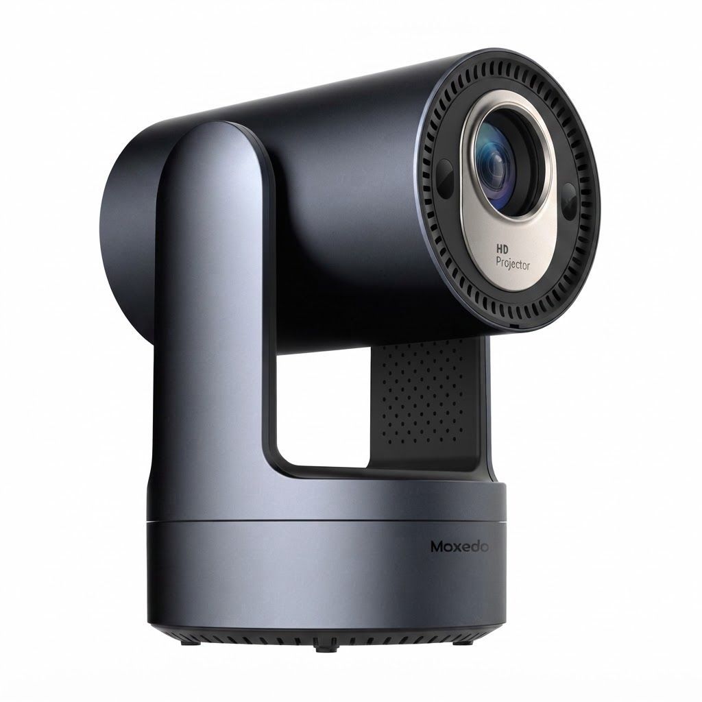 Moxedo Nebulux Smart Android Projector, 4K UHD Support, Native 1080P, Android 9.0, 260 ANSI Lumens, 5G Wi-Fi & Bluetooth 5.2 | Black - MX-NSP012