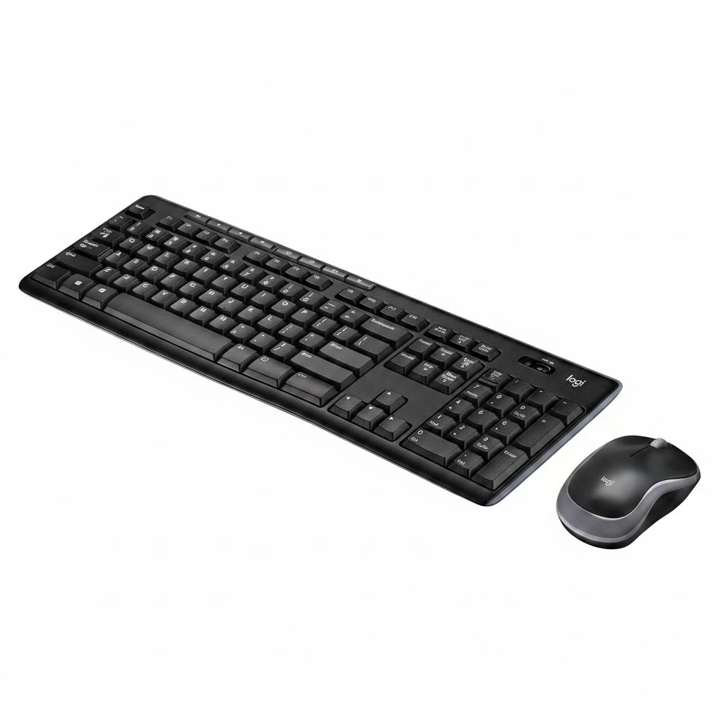 Logitech MK270r Wireless Keyboard and Mouse Combo for Windows, 2.4 GHz Wireless, Spill-Resistant Design, 8 Multimedia & Shortcut Keys - Black