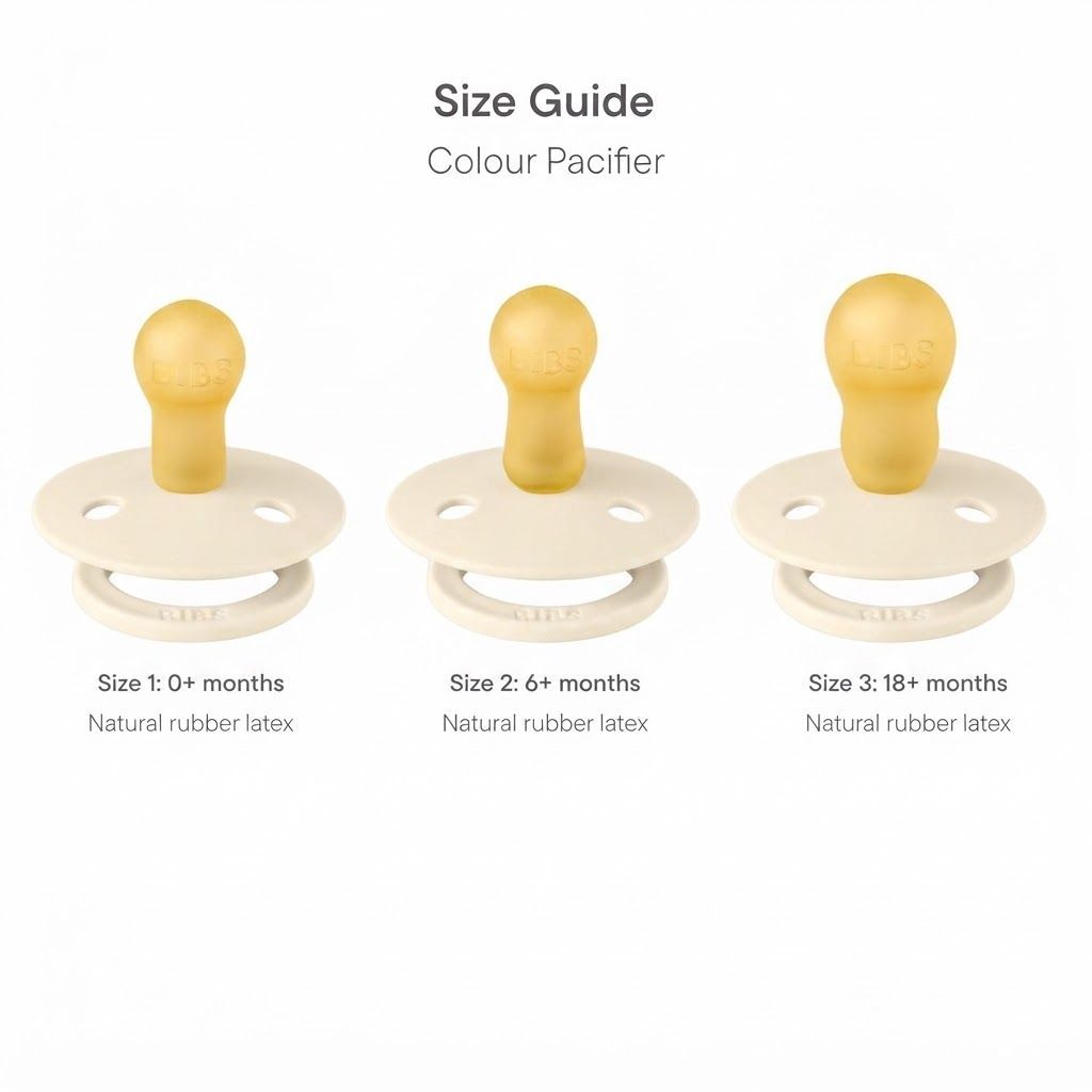 BIBS X Liberty Colour Strawberries And Cream Latex Pacifier Size 1 0+ Months 2 Pack, Round Natural Rubber Nipple, Flexible And Easy Suction - Ivory Mix