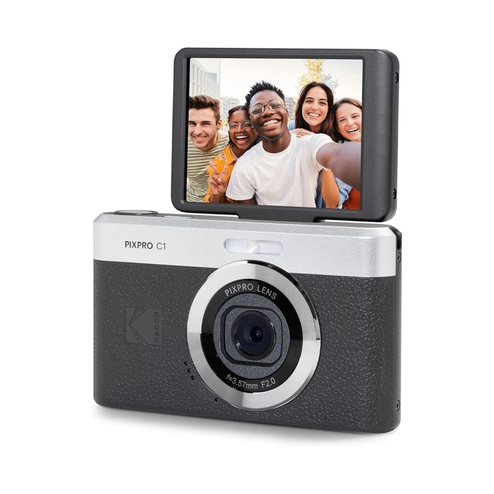 Kodak PIXPRO C1 Digital Camera, 13MP CMOS Sensor, Full HD 1080p Video, 4x Digital Zoom, 2.8-Inch LCD Screen & Compact Design | Black - 819900014334