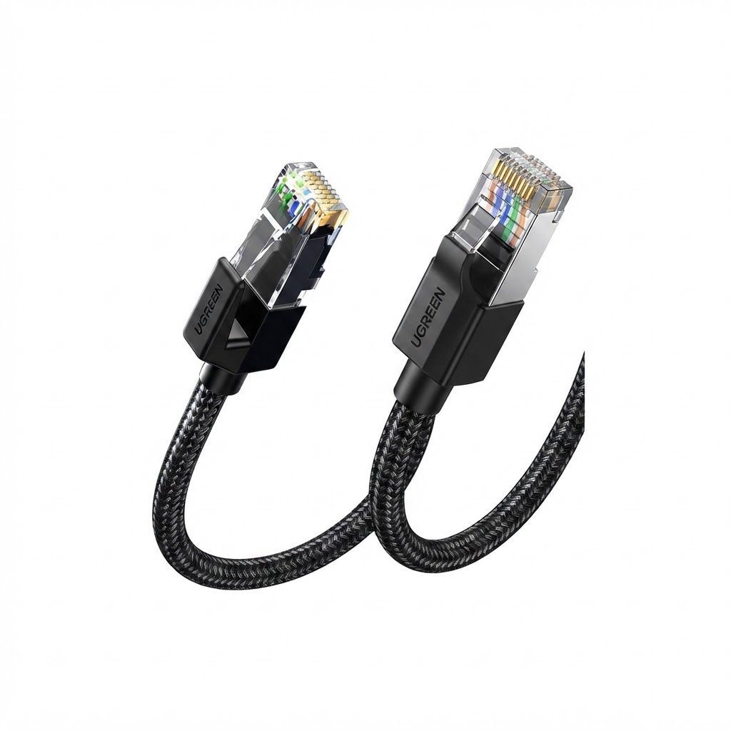 UGREEN Cat6 Ethernet Cable 2M Braided RJ45 LAN Wire, High-Speed 5Gbps Gigabit Internet Cord