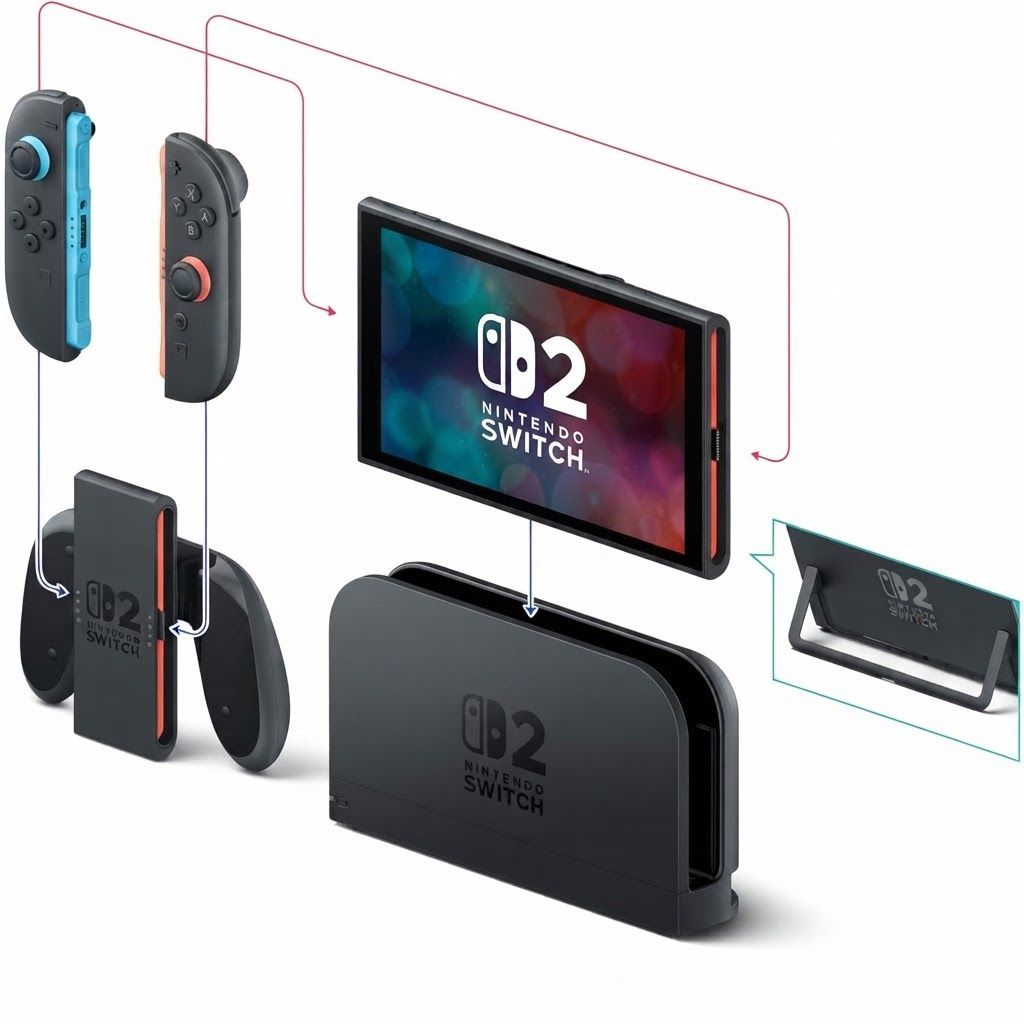 Nintendo Switch 2 Gaming Console, 7.9-inch Full HD HDR 120Hz Display, 4K TV Dock, 256GB Storage, Joy-Con 2 | 45496321529