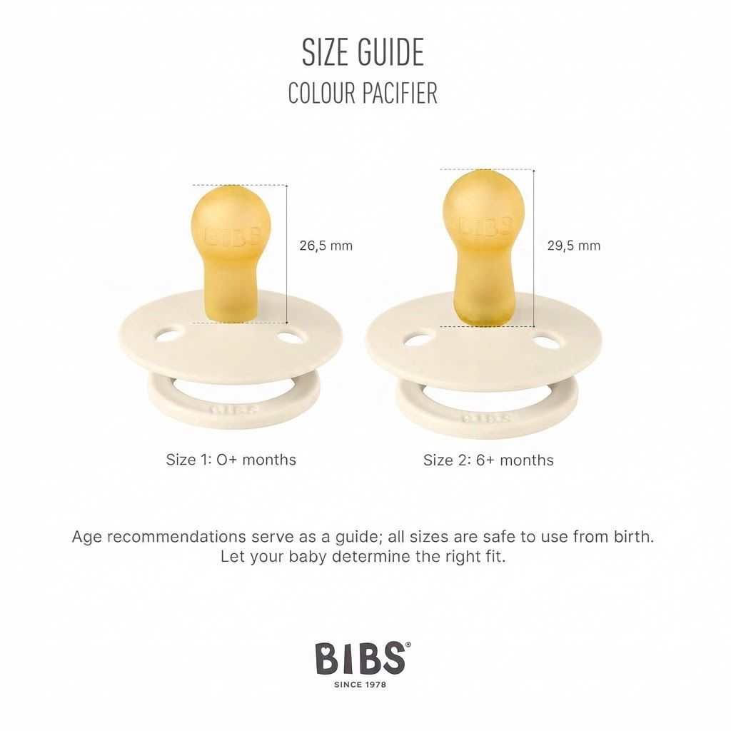 BIBS X Liberty Colour Capel Latex Round Pacifier Size 1 0+ Months 2 Pack, Skin Like Softness, Excellent Flexibility - Fossil Gray Mix