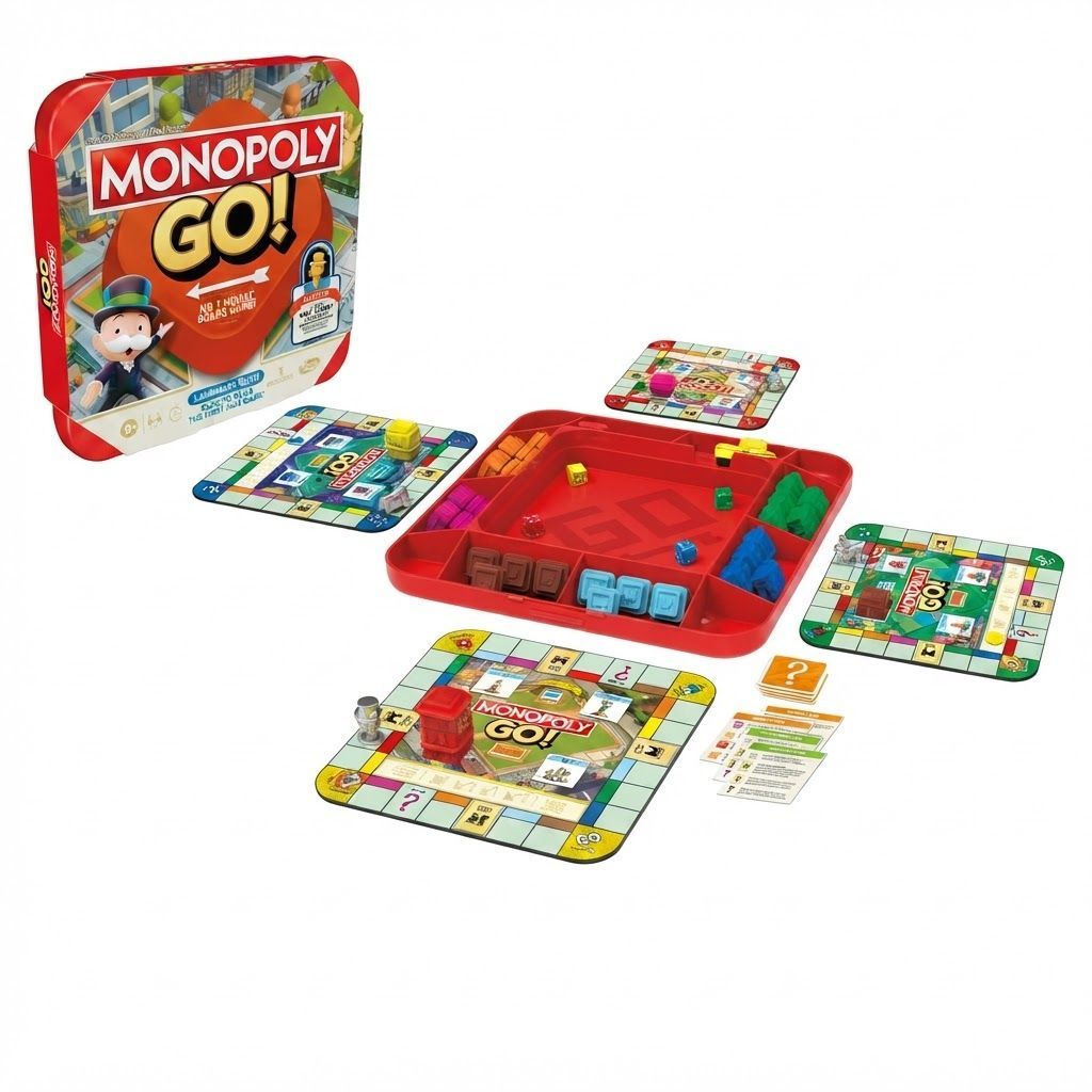 Monopoly GO! Board Game - Fast-Paced Tabletop Family Fun for Kids & Adults - Includes Exclusive  2-4 Players