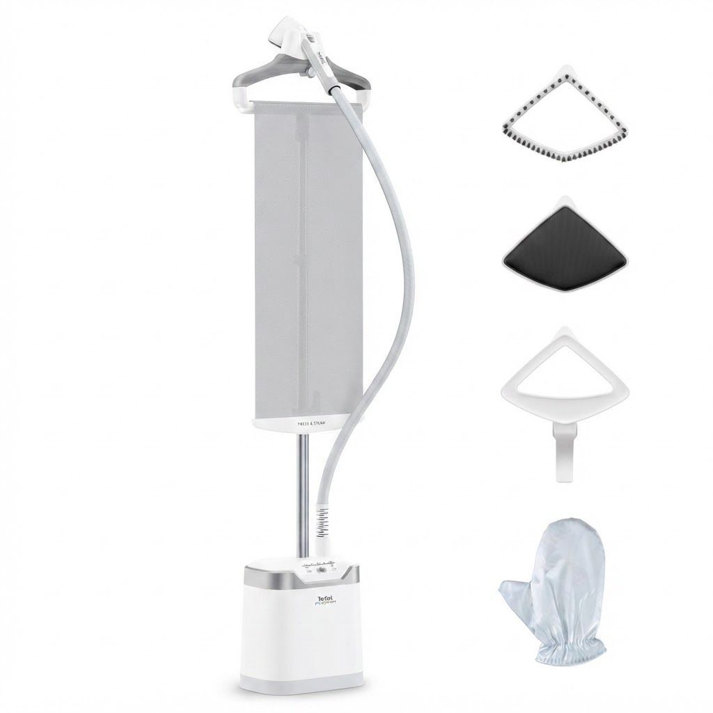 Tefal Pro Style Care Upright Garment Steamer, 42g/min Steam, 1.3L Tank, Fast Heat-Up, Fabric Care - White - IT8470M0