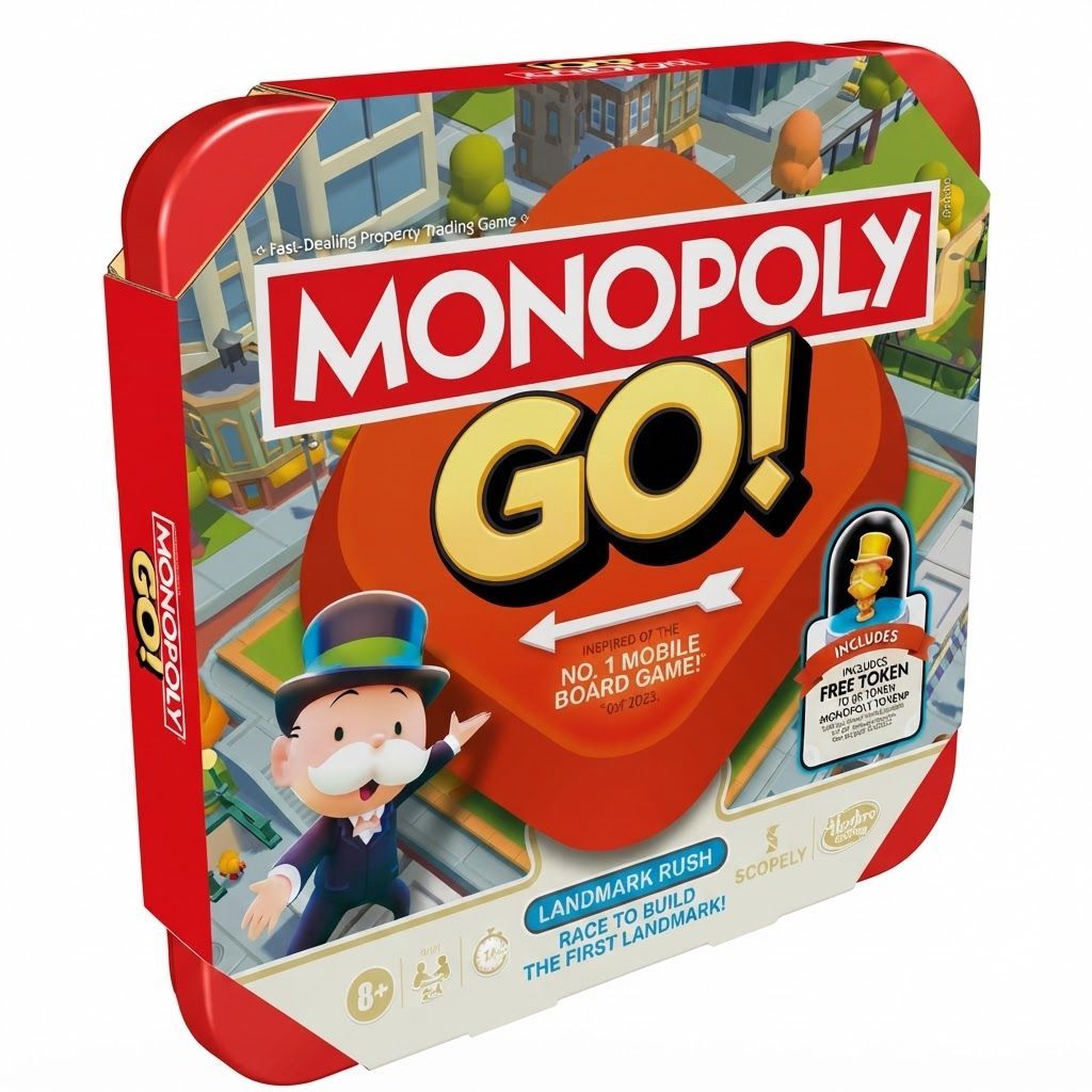 Monopoly GO! Board Game - Fast-Paced Tabletop Family Fun for Kids & Adults - Includes Exclusive  2-4 Players
