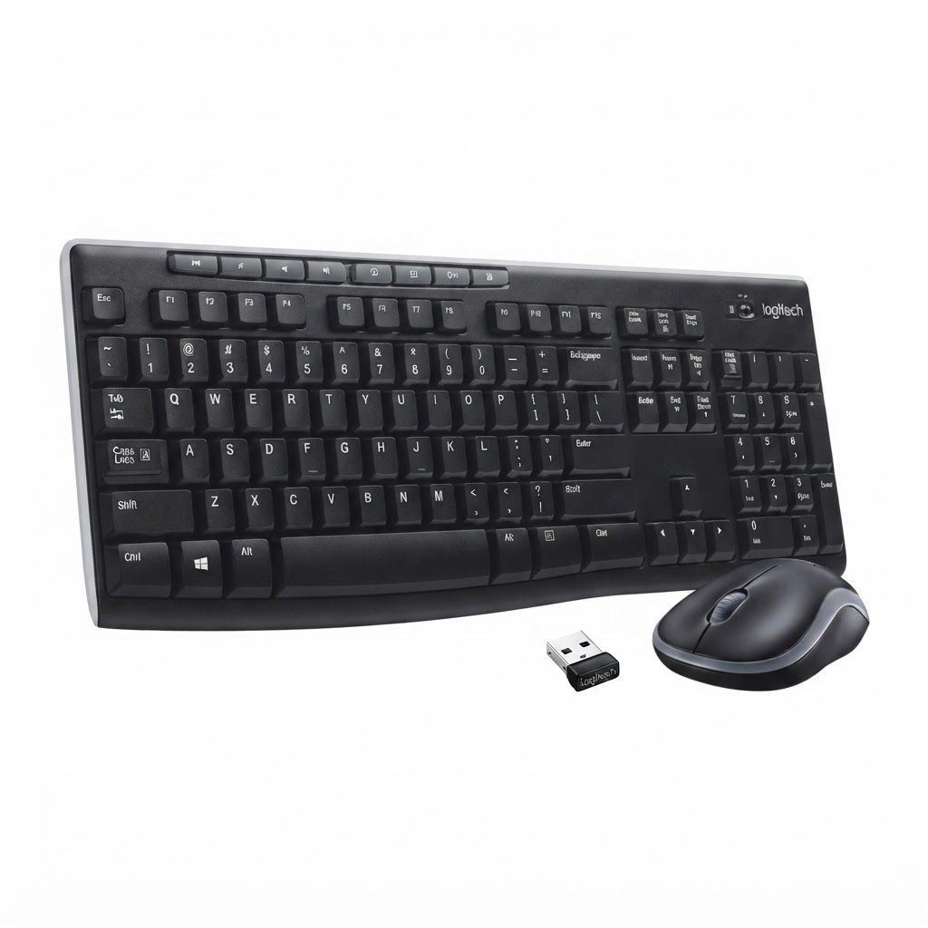Logitech MK270 Wireless Keyboard and Mouse Combo - Reliable 2.4 GHz Connectivity, Long Battery Smooth Optical Tracking