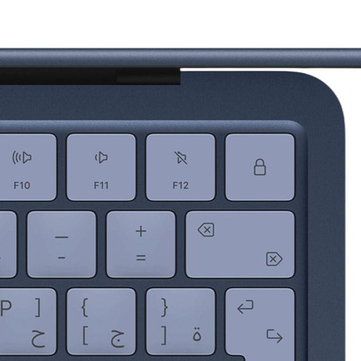 أبل ماك بوك جديد 13 بوصة 8 جيجابايت / 256 جيجابايت – شريحة A18 Pro، لوحة مفاتيح إنجليزية/عربية، معالج سداسي النواة، معالج رسوميات بخمسة نوى، شاشة Liquid Retina، Touch ID | نيلي– MHFF4AB/A