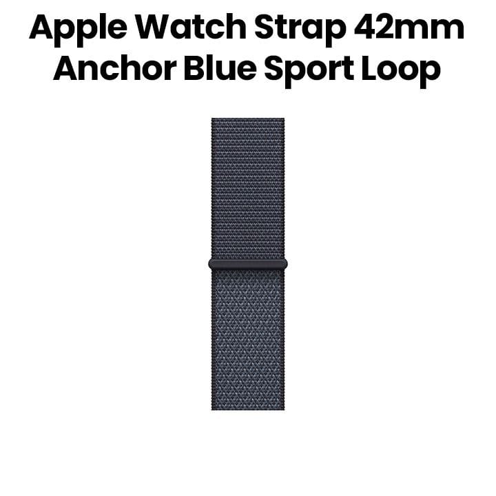 Apple Sport Loop 42mm, Lightweight And Breathable Design, Secure Fit Mechanism, Sustainable Materials - Anchor Blue - MFFC4ZM/A