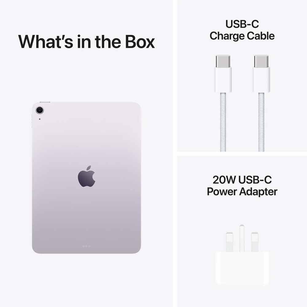 Apple iPad Air 11-inch (M4) Wi-Fi 256GB Tablet, Liquid Retina Display, Apple Intelligence, Wi-Fi 7 & Touch ID | Purple - MH394AB/A