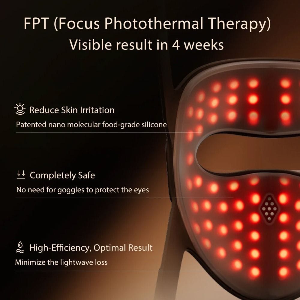 JOVS 4D Laser Light Therapy Mask, Red Light Therapy Facial Device, FPT Technology, 4 Wavelengths, Anti-Aging Skin Care Treatment Mask