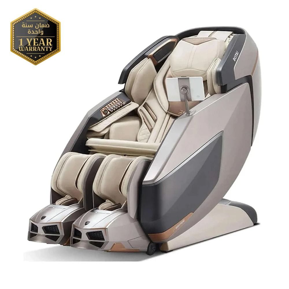 Rotai AI Robotic Massage Chair with ROVO Walking Technology, 6D Dual Mechanism, Tri-Sole Reflexology, Heat Therapy, Voice Control & Bluetooth | Glacier Silver - RT8802