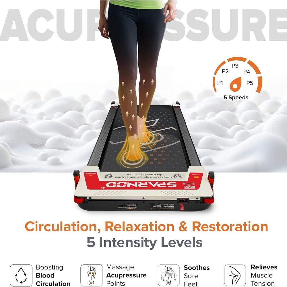 Sparnod Fitness Walking Pad & Treadmill, 100kg Capacity, Shock Absorption, LED Display, Compact Ultra-Slim Design | STH-3003