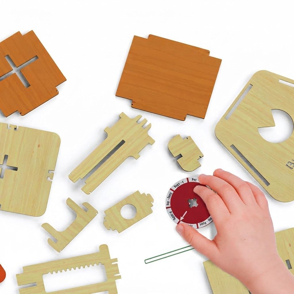 Skillmatics Wooden Weighing Machine STEM Learning Kit - Educational Construction Activity Toy for Kids