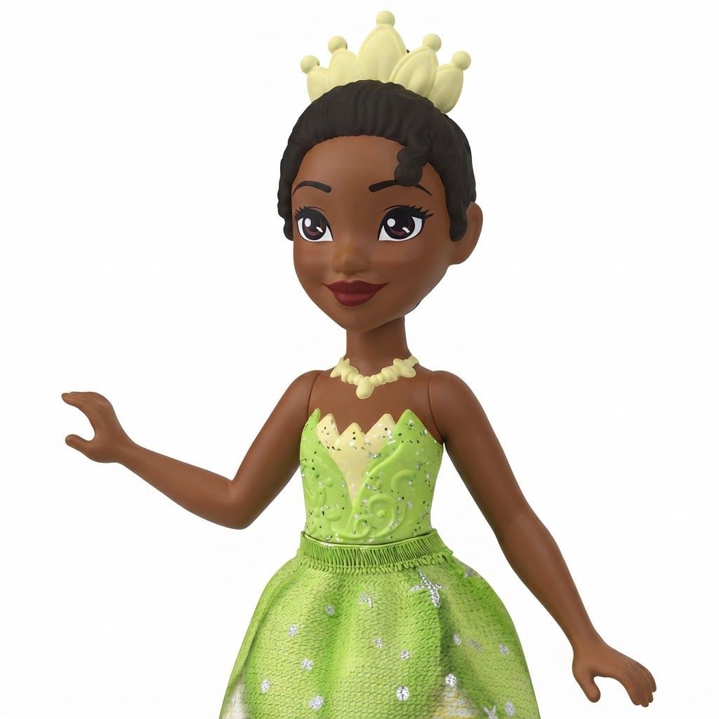 Mattel Disney Princess Tea Party Collection, 6 Posable Small Dolls with Sparkling Outfits & 13 Accessories